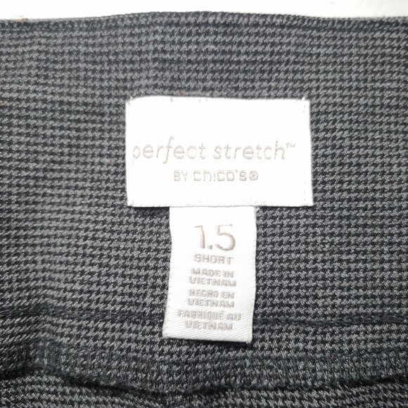 Perfect Stretch by Chico's Ladies Size 1.5 Short (Approx. 8-10 US) Dk Grey Pants - Picture 3 of 9